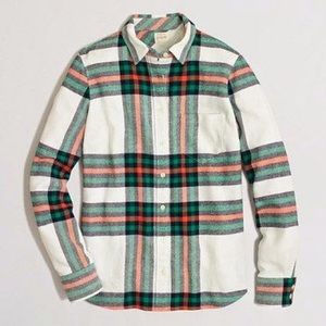 J Crew Factory Perfect Boyfriend Flannel Shirt